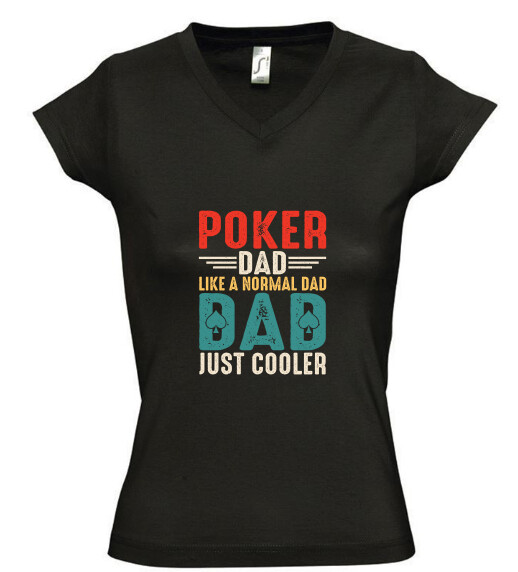 Női V nyakú póló