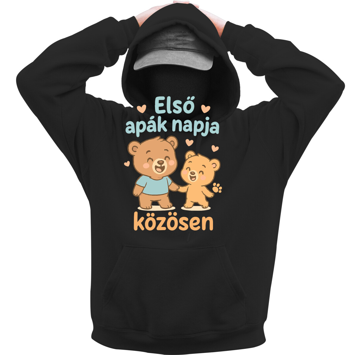 Kapucnis belebújós pulóver