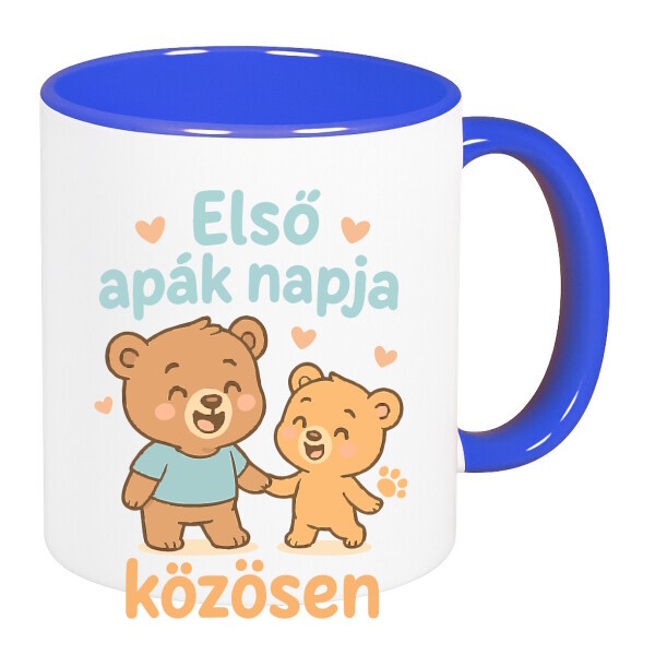 Színes fülű és belsejű bögre