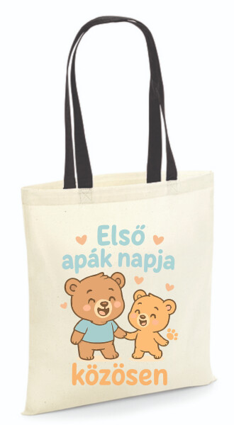 Vászontáska - színes fülű 