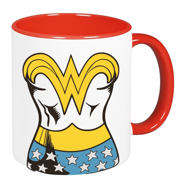 Színes fülű és belsejű bögre