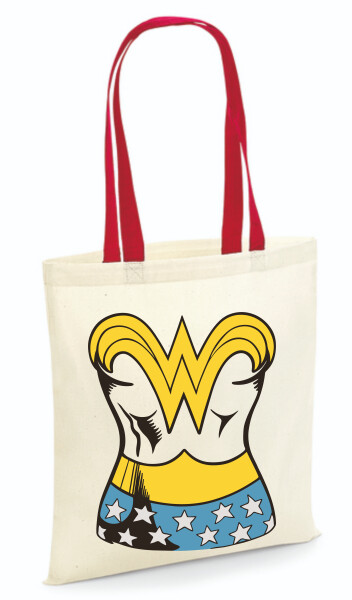 Vászontáska - színes fülű 