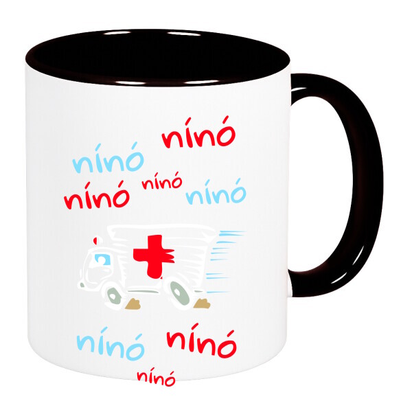 Színes fülű és belsejű bögre