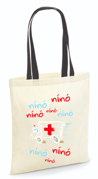 Vászontáska - színes fülű 