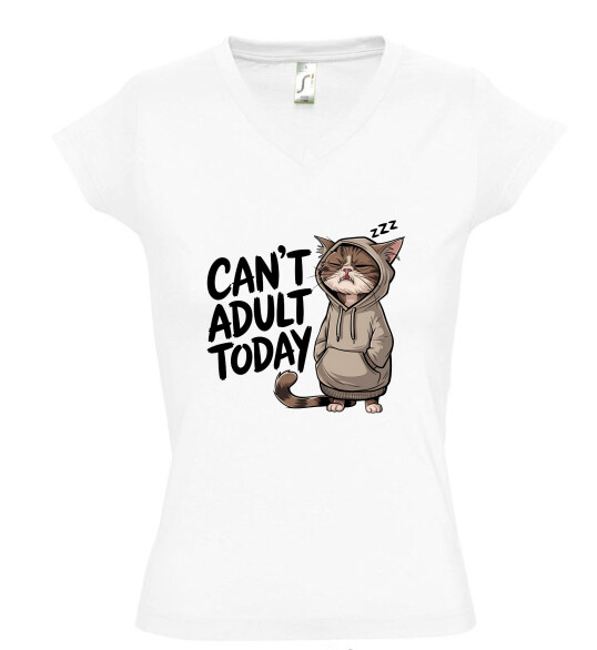 Női V nyakú póló