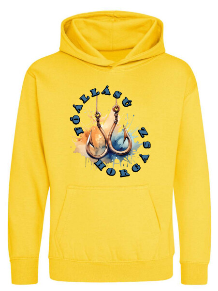 Kapucnis belebújós gyerek pulóver