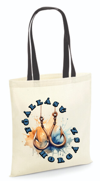 Vászontáska - színes fülű 