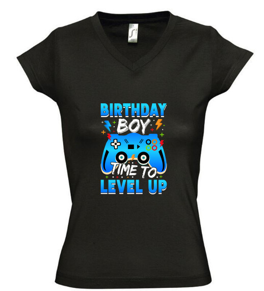 Női V nyakú póló