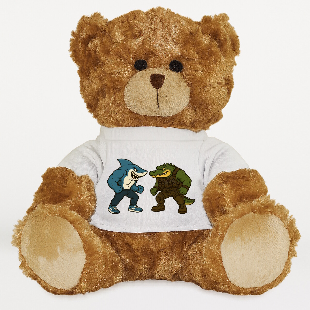 Plüssmaci egyedi pólóval