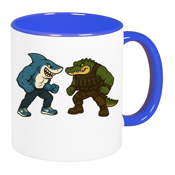 Színes fülű és belsejű bögre