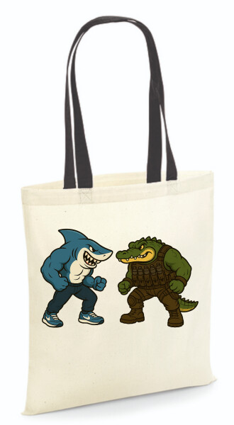 Vászontáska - színes fülű 