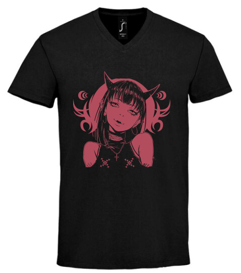 Unisex V nyakú póló