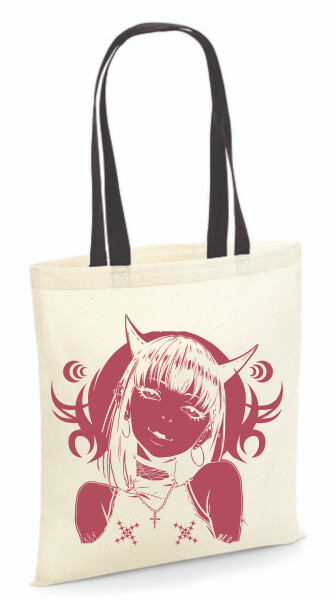 Vászontáska - színes fülű 