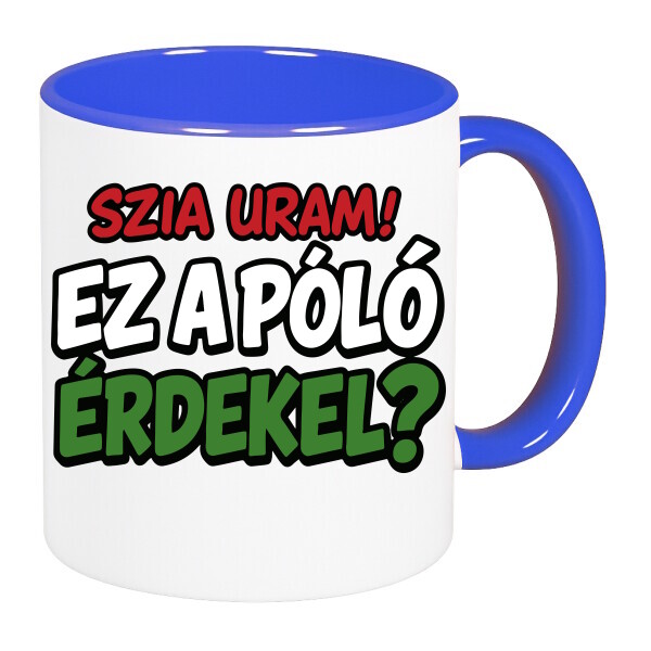 Színes fülű és belsejű bögre