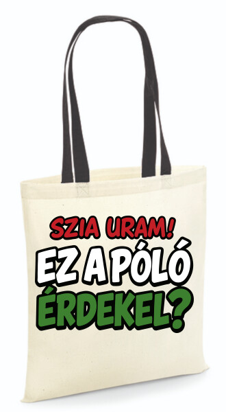 Vászontáska - színes fülű 