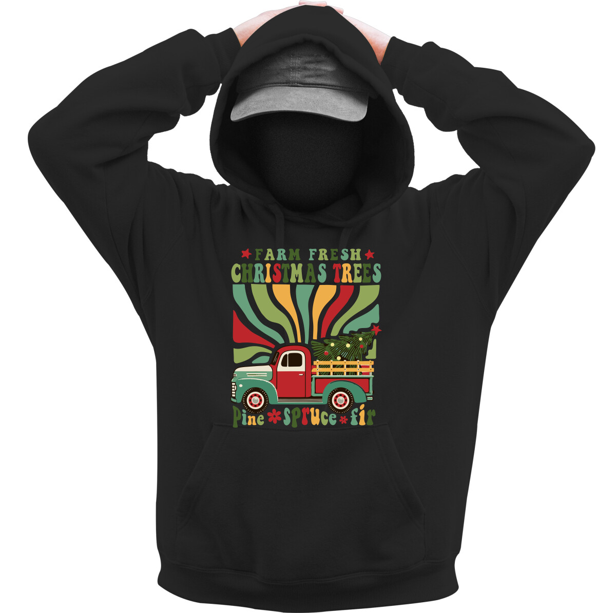 Kapucnis belebújós pulóver