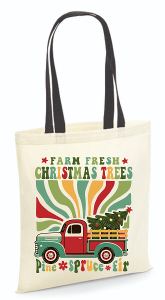 Vászontáska - színes fülű 