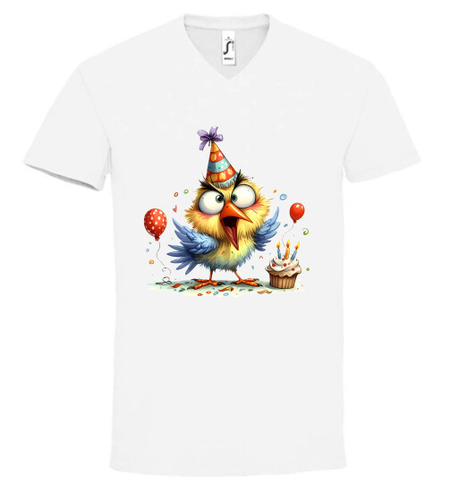 Unisex V nyakú póló