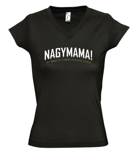 Női V nyakú póló