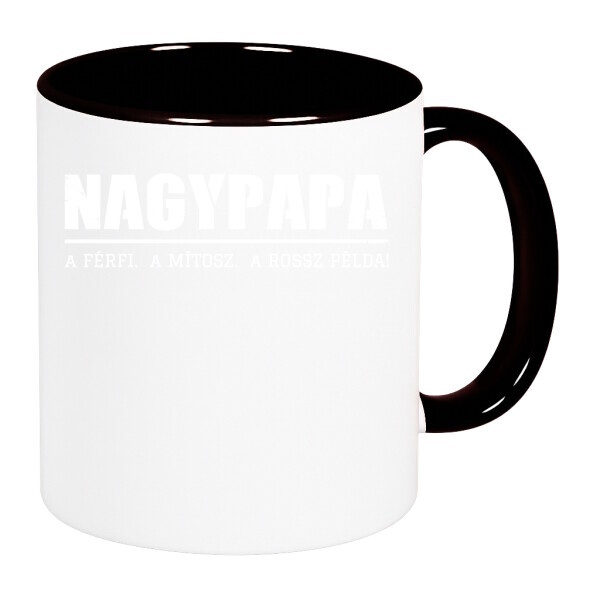 Színes fülű és belsejű bögre