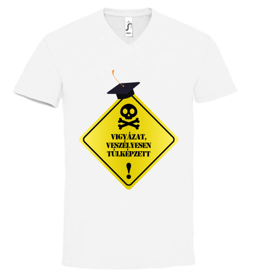 Unisex V nyakú póló