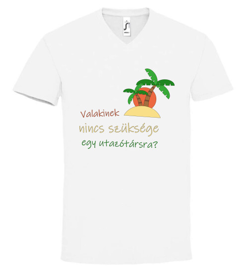 Unisex V nyakú póló