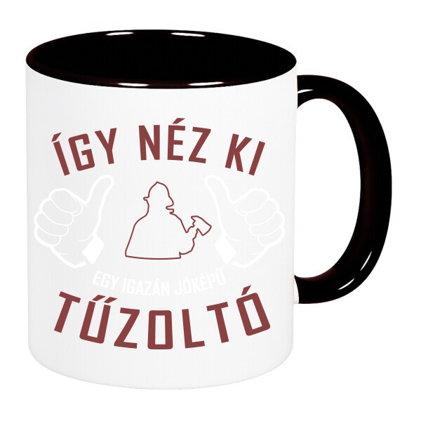 Színes fülű és belsejű bögre