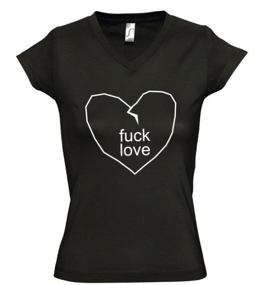 Női V nyakú póló