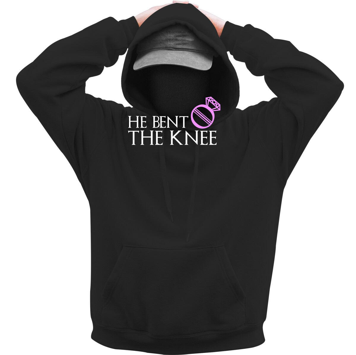 Kapucnis belebújós pulóver