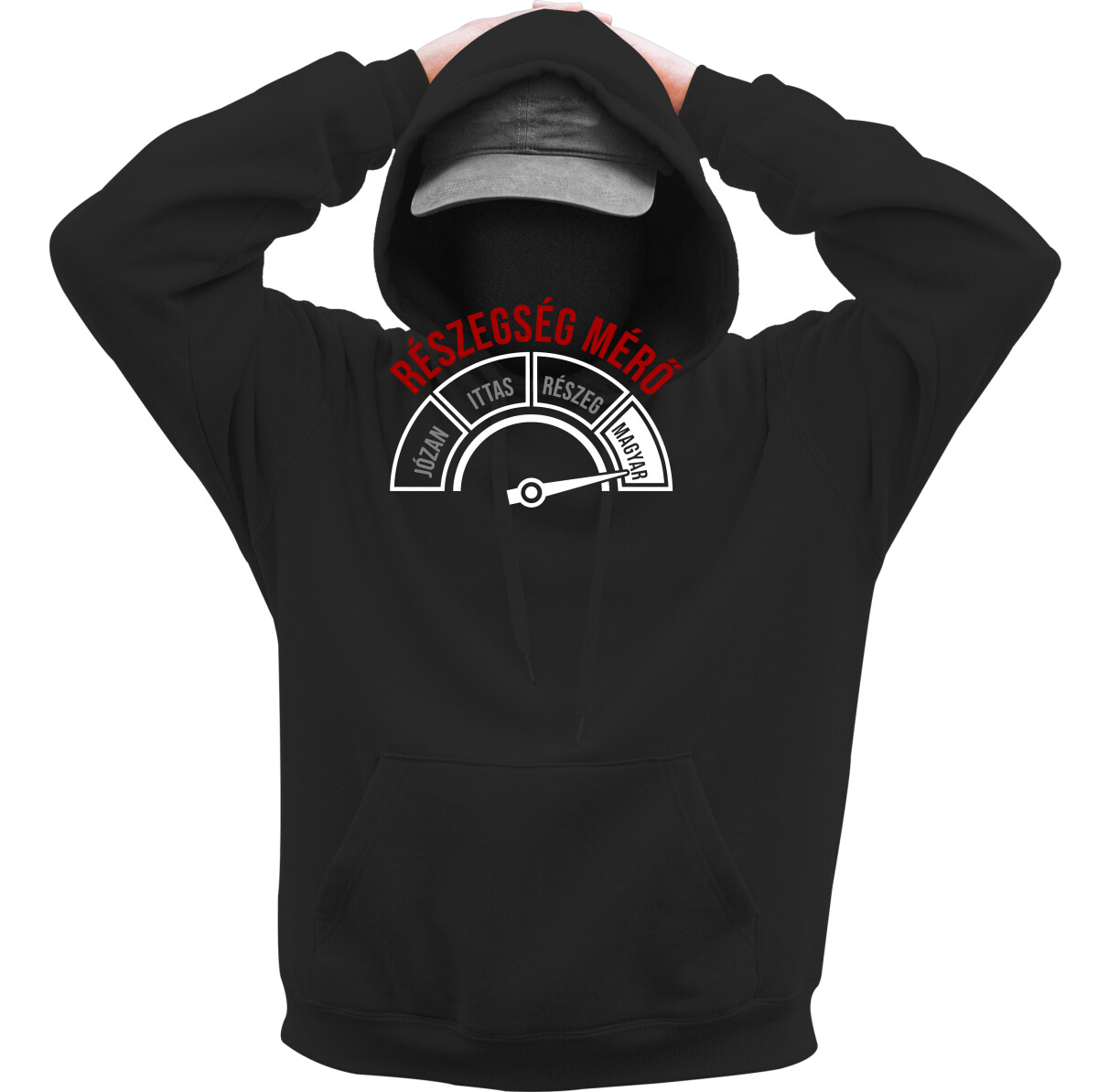 Kapucnis belebújós pulóver