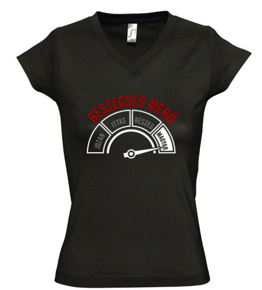 Női V nyakú póló