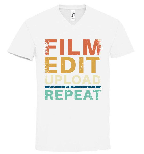 Unisex V nyakú póló