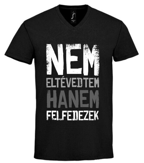 Unisex V nyakú póló