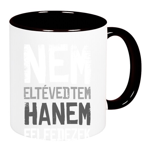 Színes fülű és belsejű bögre