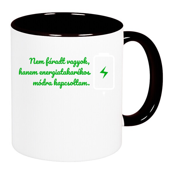 Színes fülű és belsejű bögre