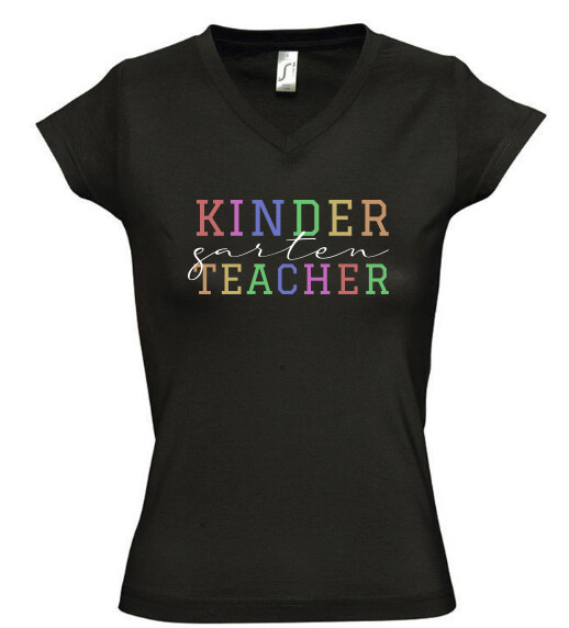 Női V nyakú póló