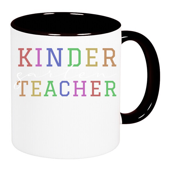 Színes fülű és belsejű bögre