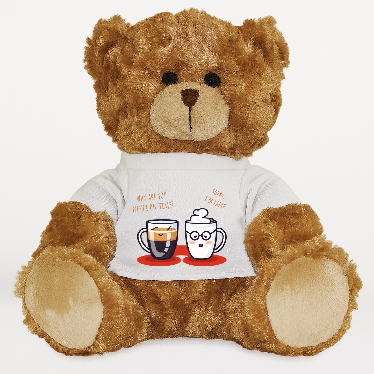 Plüssmaci egyedi pólóval