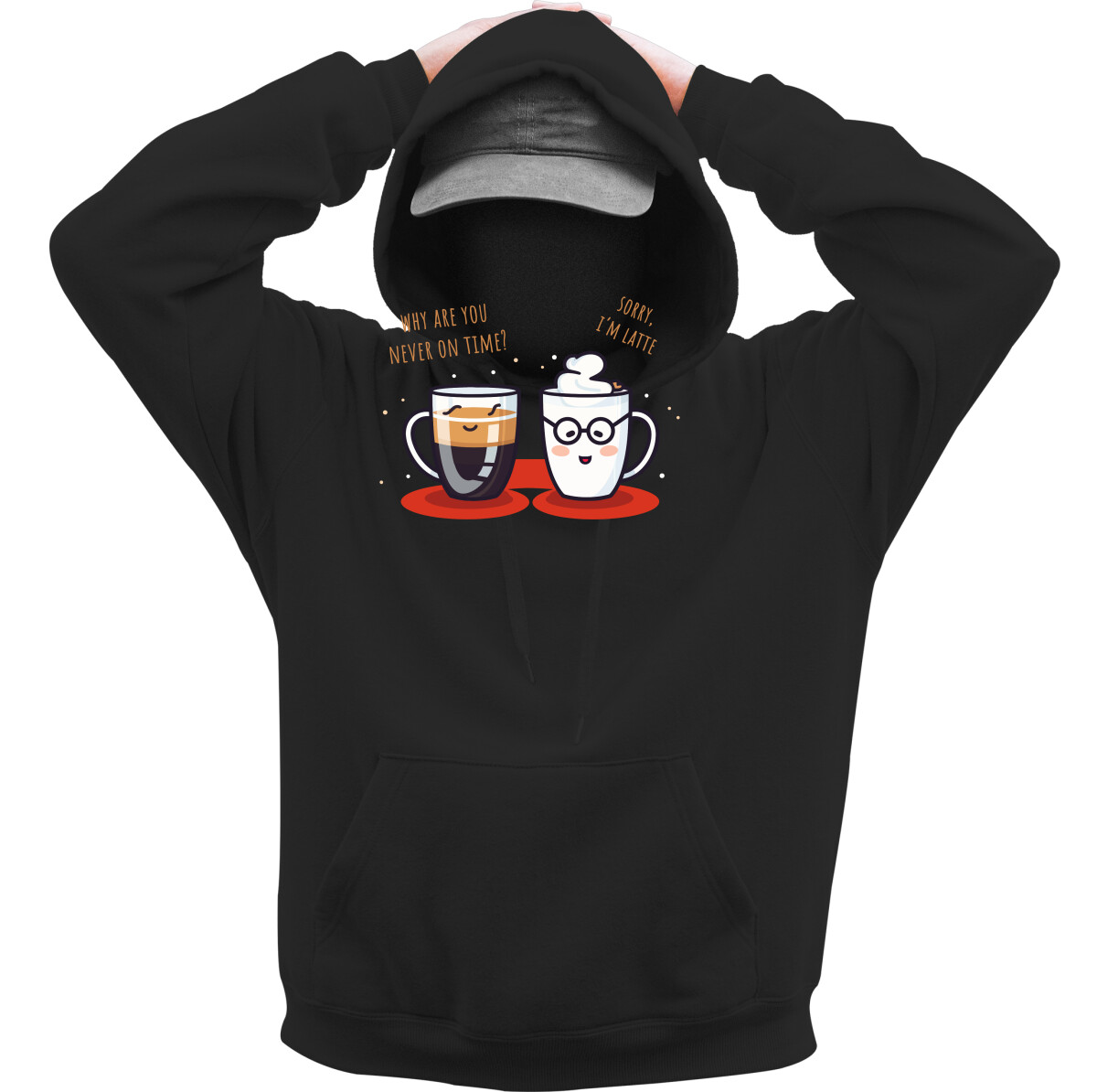 Kapucnis belebújós pulóver