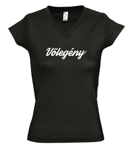 Női V nyakú póló