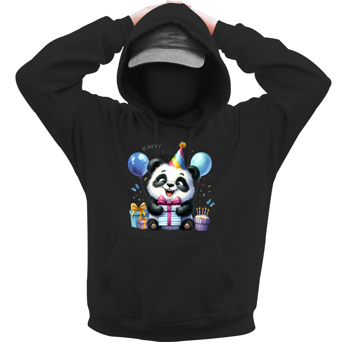 Kapucnis belebújós pulóver