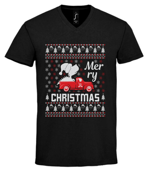 Unisex V nyakú póló