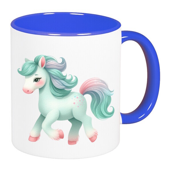 Színes fülű és belsejű bögre