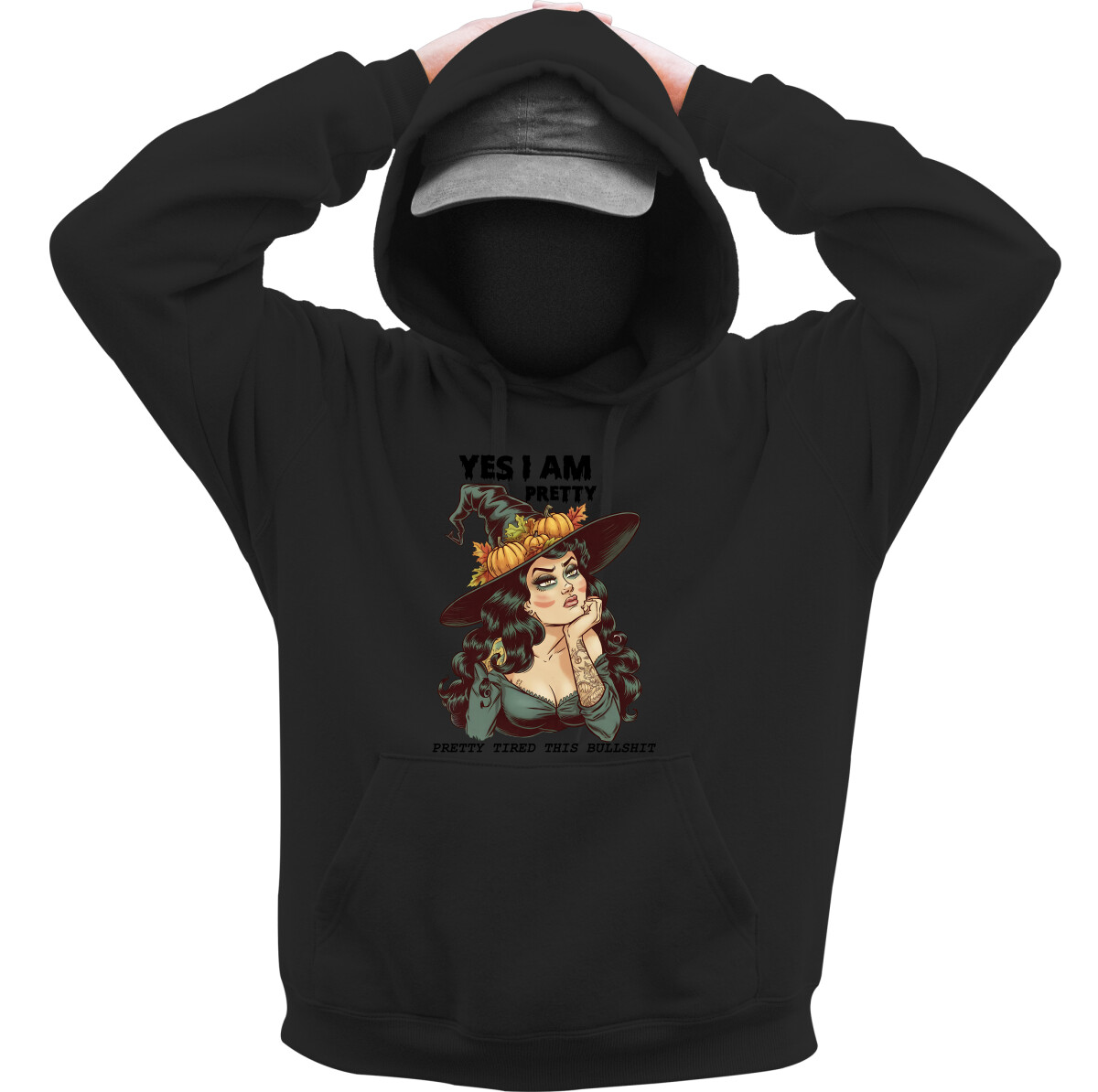 Kapucnis belebújós pulóver