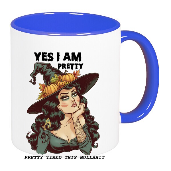 Színes fülű és belsejű bögre