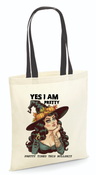 Vászontáska - színes fülű 