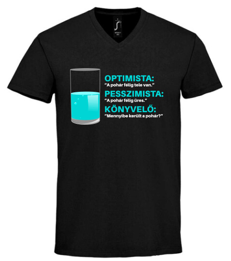 Unisex V nyakú póló