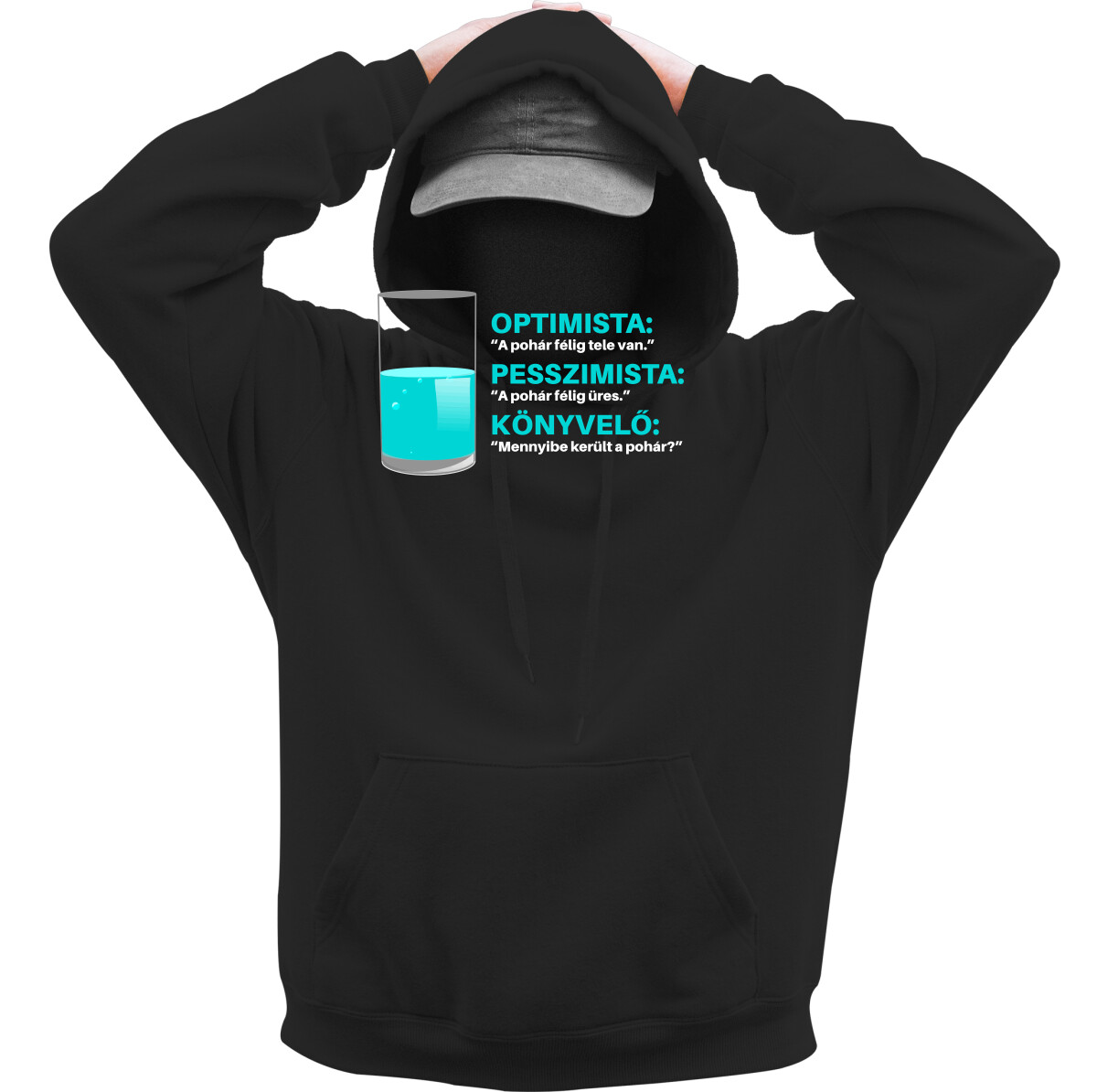 Kapucnis belebújós pulóver