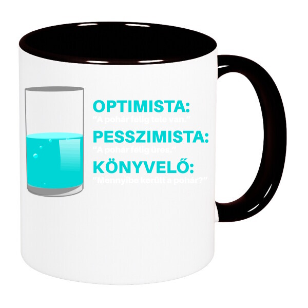 Színes fülű és belsejű bögre