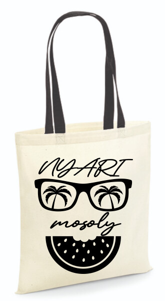 Vászontáska - színes fülű 